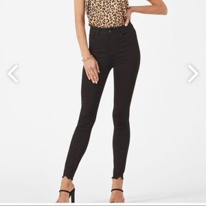 NWT - High Waisted Skinny Jeans W/ Frayed Hem